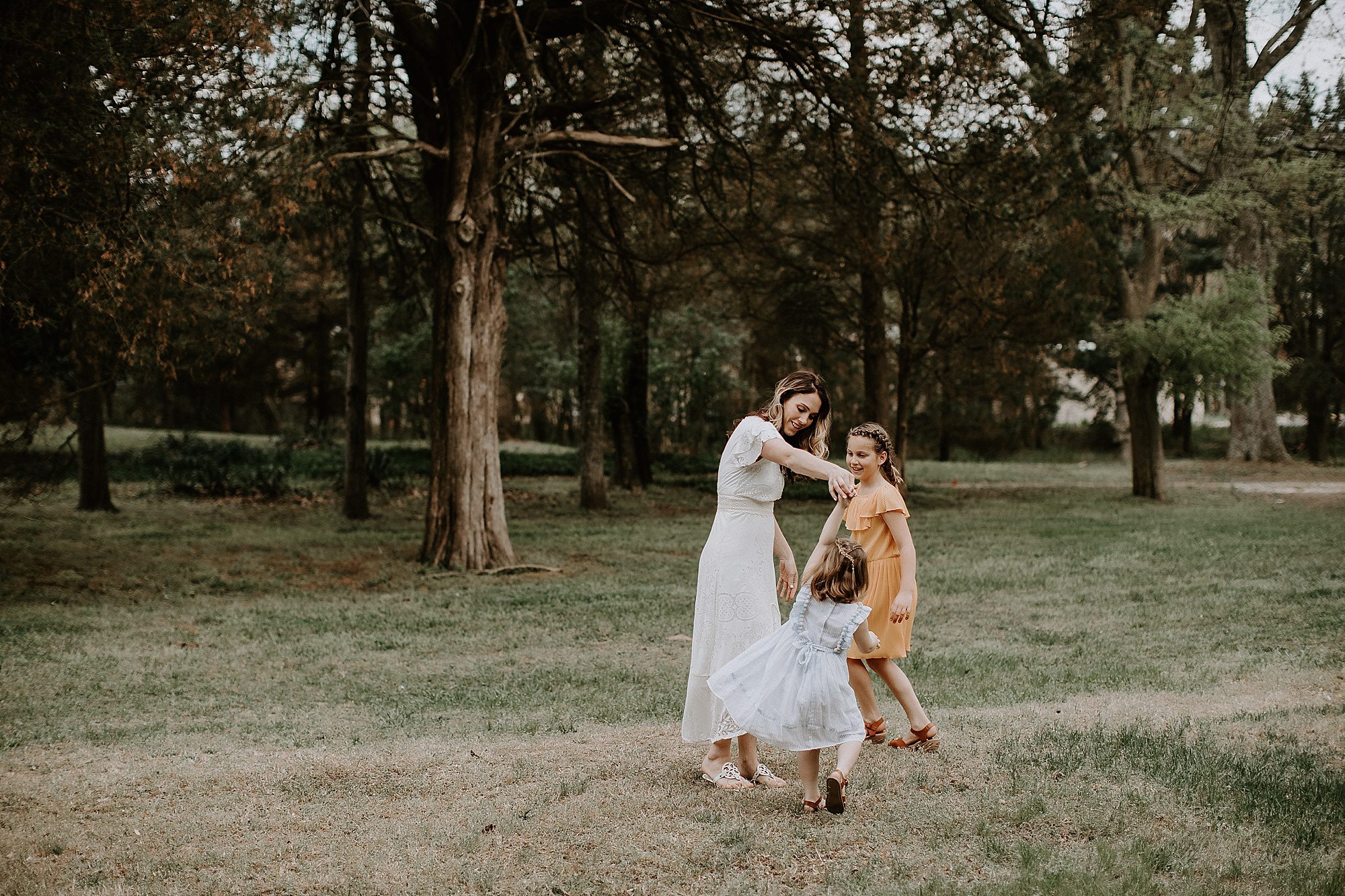 motherhood, mom dancing with daughters, Washington DC Family Photography, Family of 4 Pictures, Sisters, Couple Pictures, Summer and Spring Family Pictures